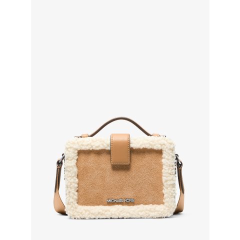 Cooper 斜挎包 麂皮羊羔绒