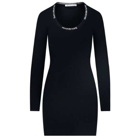 Logo 连衣裙 圆领