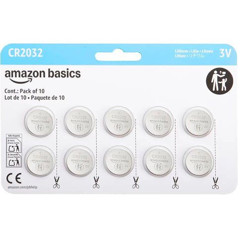 Amazon Basics CR2032锂电池 10粒