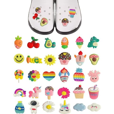 鞋饰花朵款30件套 硅胶