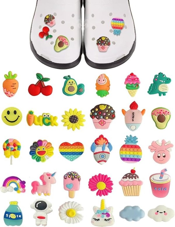 鞋饰花朵款30件套 硅胶