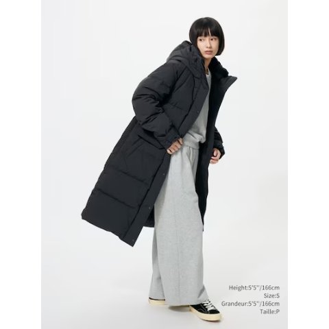 超轻羽绒长款女大衣