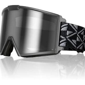 InnerKing 滑雪护目镜，男女/青少年通用，3倍防雾雪镜（单板/双板适用）