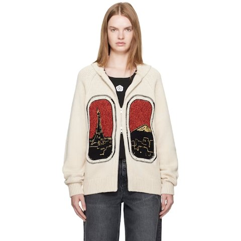 Kenzo City 刺绣开衫 Off-White
