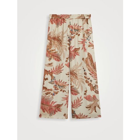Silk Twill 印花长裤
