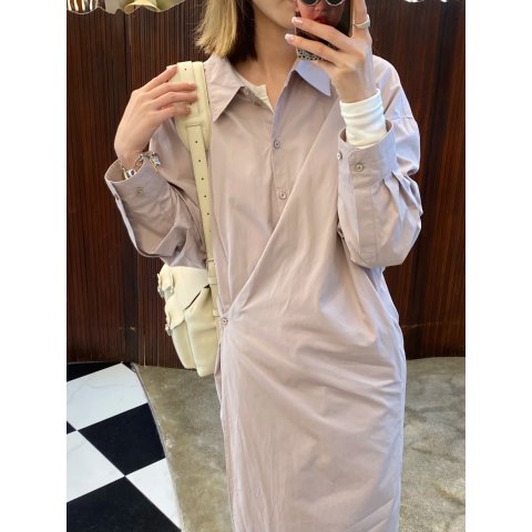 Straight Collar 中裙 粉色