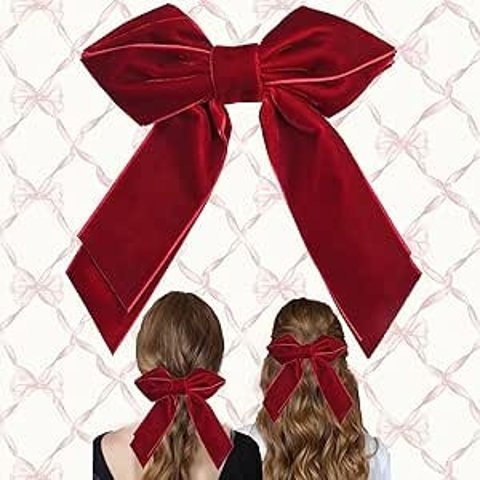 大号红色长尾发夹