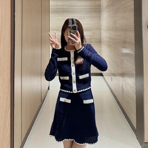 Cropped 钩织开衫