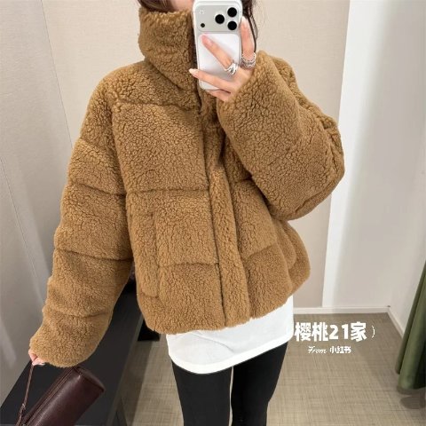 Cropped 羊毛羽绒夹克