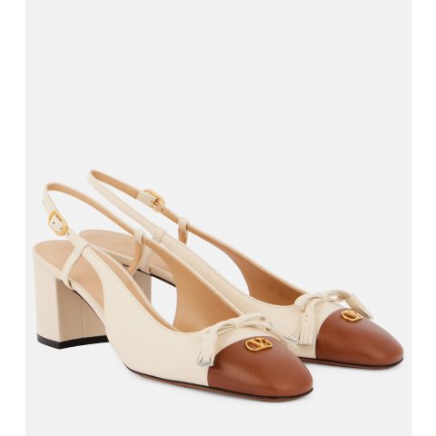 Valentino GaravaniValet du Roi 皮革一字带高跟鞋