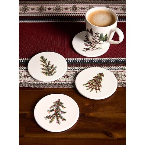 Magical Evergreens 圣诞杯垫 4件装
