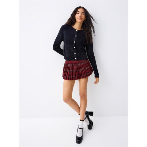 Pearly 纽扣灯芯绒开衫