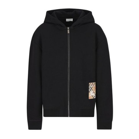 Check Label 连帽卫衣 拉链款