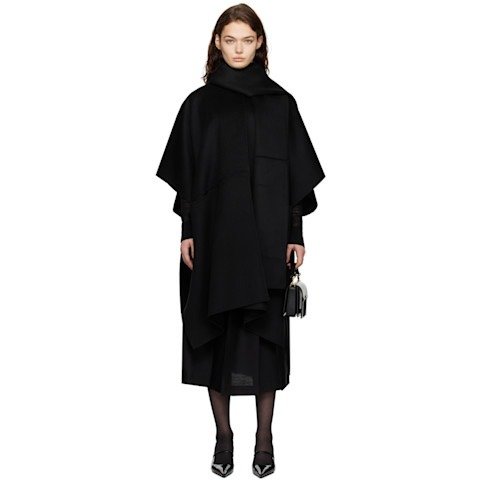 TotemeBlack 双排扣围巾大衣