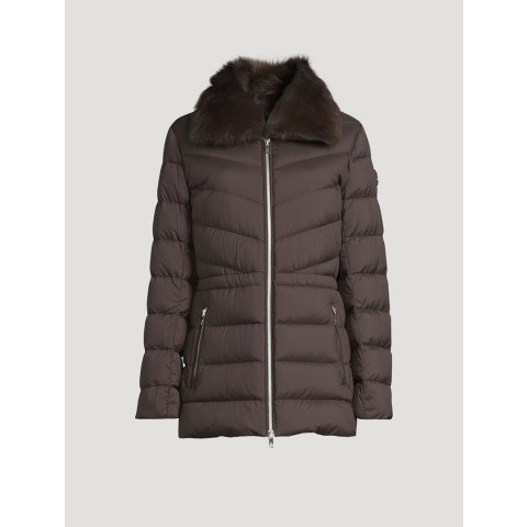 Belle Cote 羽绒外套 羊毛饰边