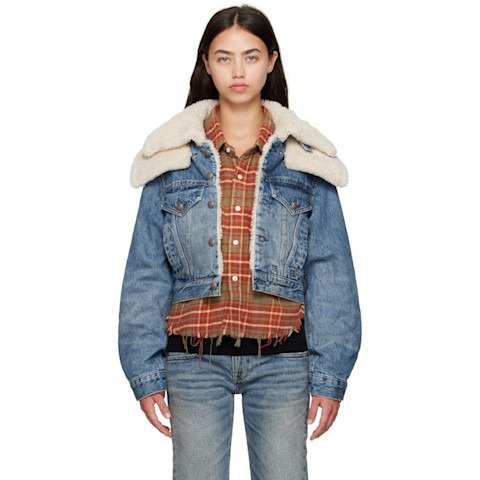 Blue Sherpa 牛仔夹克 翻领