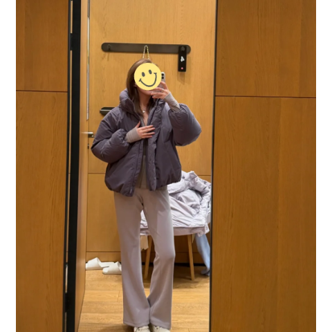 Lululemon同款黑色大泡芙！超厚Bubble-Hem 羽绒夹克 600蓬松度