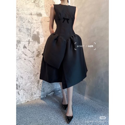 Bow 蝴蝶结中长连衣裙