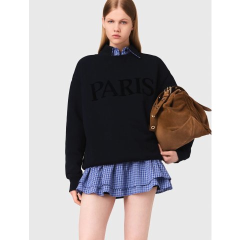 Paris 压花标志卫衣