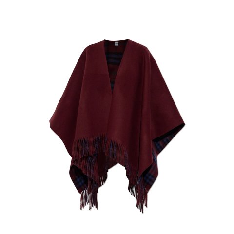 Burberry 格纹流苏斗篷