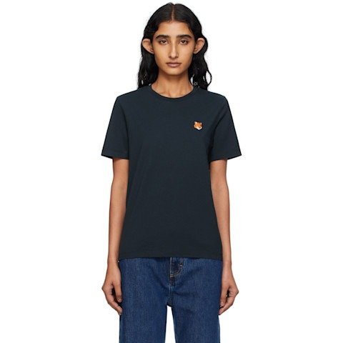 Maison KitsuneFox Head 海军蓝T恤