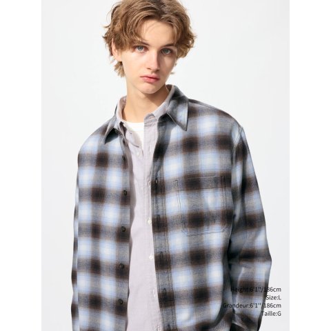 格子法兰绒衬衫