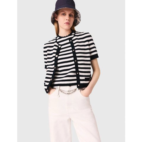 Crochet 短款开衫毛衣