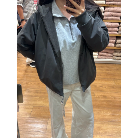 女士抓绒连帽夹克 防风