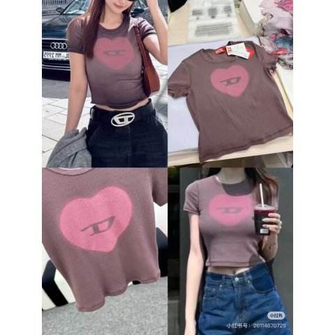 Diesel好辣！T-Ele 紫色T恤