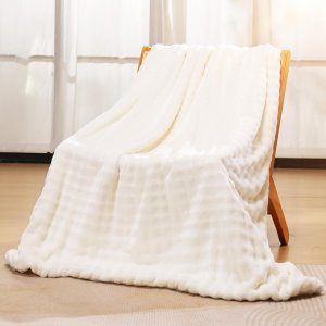 Doteonyou 云朵抱抱感泡泡毯 超柔绒毛轻奢触感沙发毯