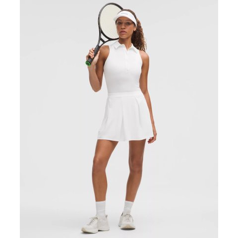 Angled-Pleat 高腰网球裙