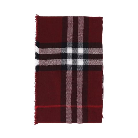 Burberry 格纹流苏围巾