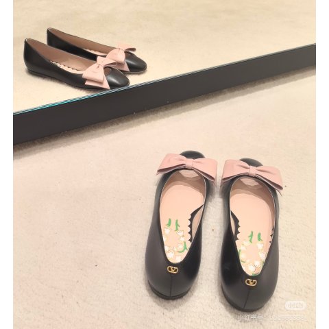 Black Bowow 女童芭蕾舞鞋 皮革