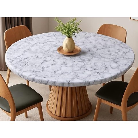 Marble 圆桌防水桌布 58-66英寸