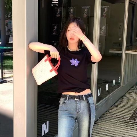 MM6 MAISON MARGIELABlack 图案T恤