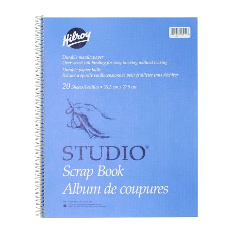 Hilroy Studio 艺术纸线圈剪贴簿 20张 厚实耐用