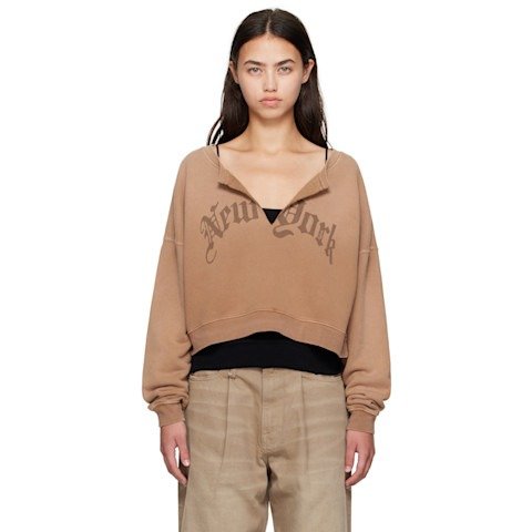 Tan New York 短款开叉卫衣