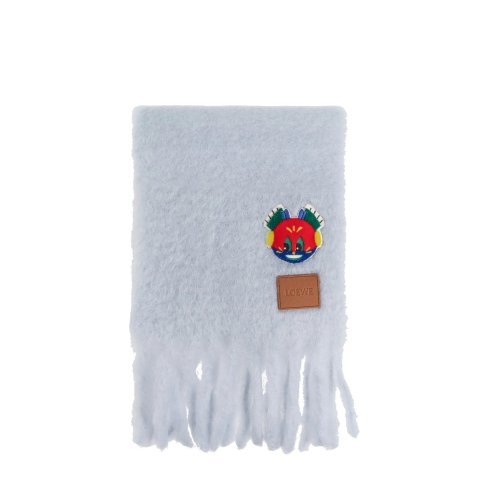 Loewe加拿大官$1090Loewe 流苏围巾 Logo标