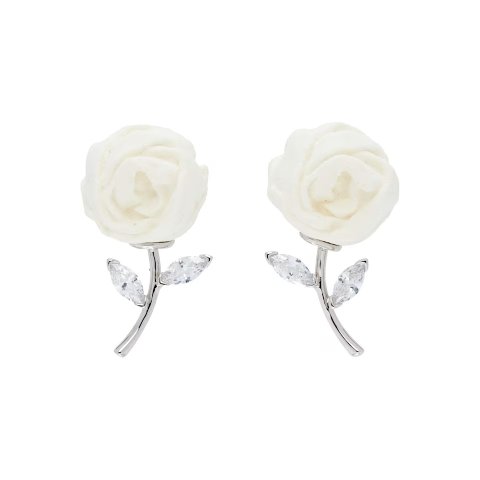 YVMIN 玫瑰宝石叶耳钉