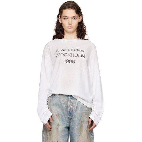 Acne StudiosLogo 白色宽松T恤
