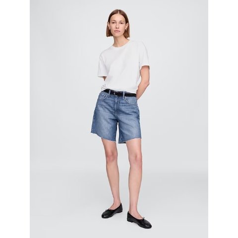 中腰 90s牛仔短裤 8寸