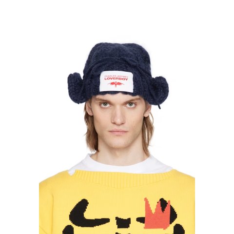 Chunky Aviator 深蓝针织帽