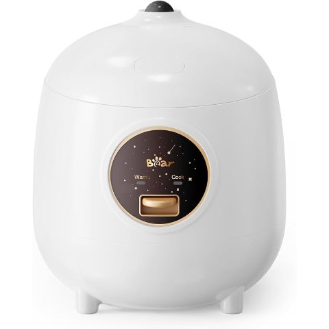 Bear迷你电饭煲 1.2L 不粘涂层 白色