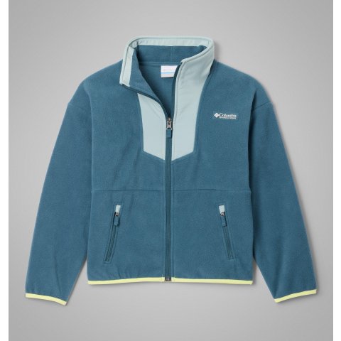 Columbia灰蓝又有奶黄色勾边Sequoia Grove 全拉链抓绒外套