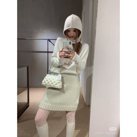 Maison MargielaGlam Slam 绣花手拿包 米色小号