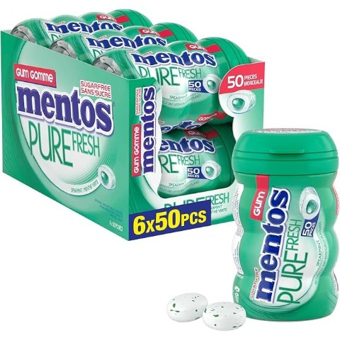 Mentos Pure Fresh 无糖口香糖 6瓶装