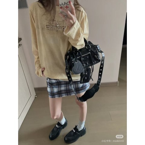 Logo 棉质 T恤 复古风