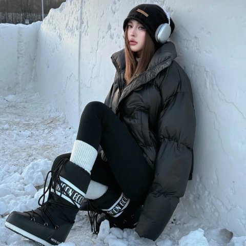 Icon Logo印花系带靴