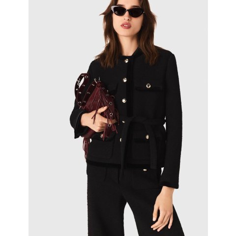 长款粗花呢夹克