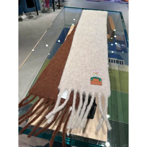 Loewe加拿大官$900Loewe Acrobat 流苏刺绣围巾